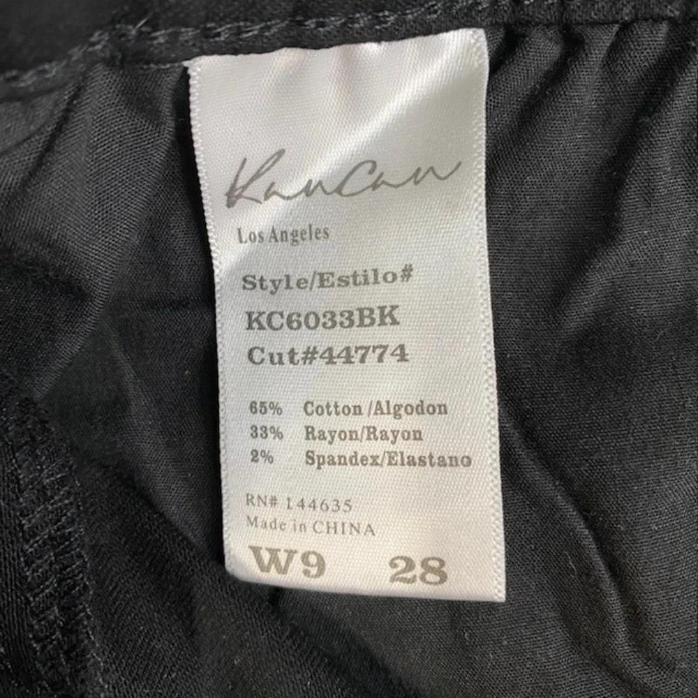 KanCan Womens Size 9/28 Black Denim Frayed Hem High Rise Shorts - Picture 8 of 8